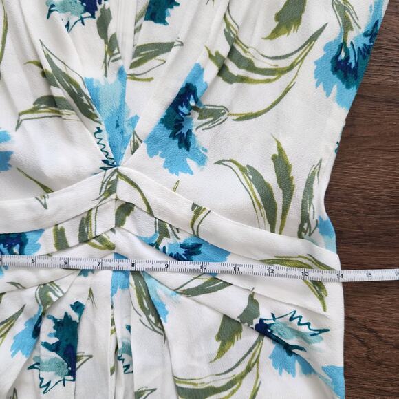 Diane Von Firstenberg DVF Floral Midi Dress 4 Cocktail‎ Wedding Party Vacation - Picture 9 of 9